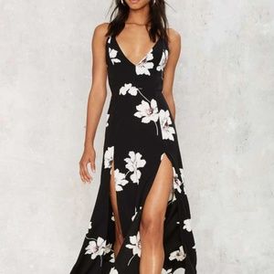 Floral Slit Maxi Dress